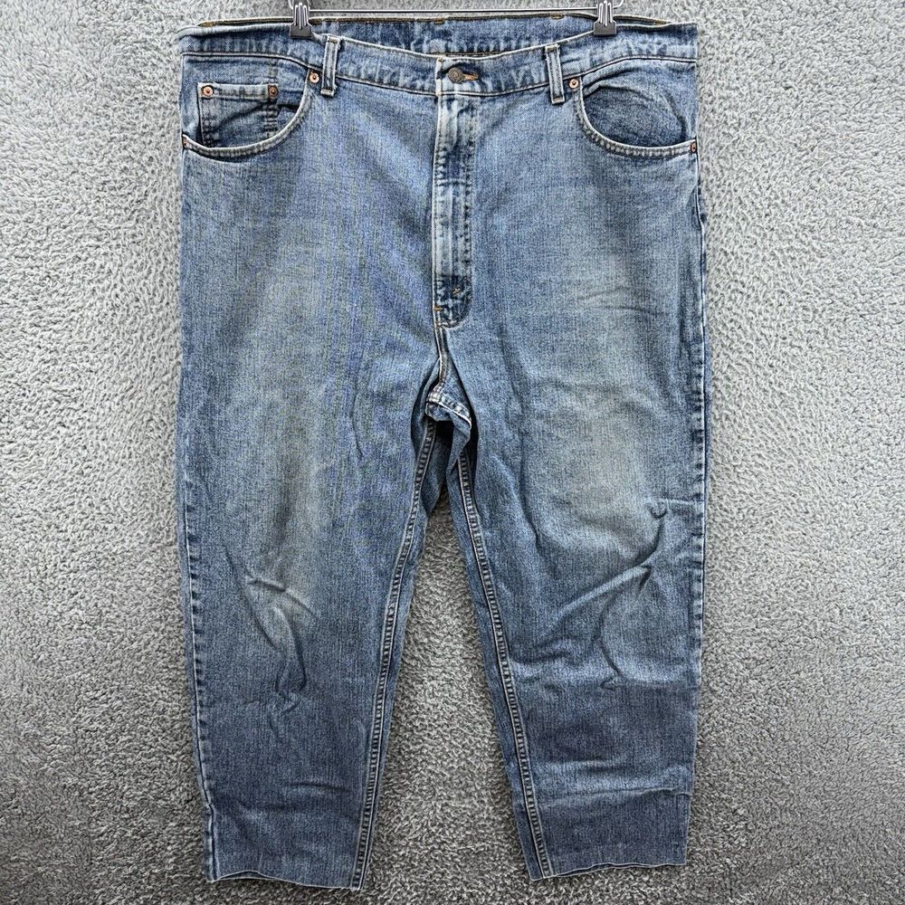 VTG Levis 550 Mens Jeans 44X30 (42x25) Blue Denim Relaxed Tapered Hem Classic
